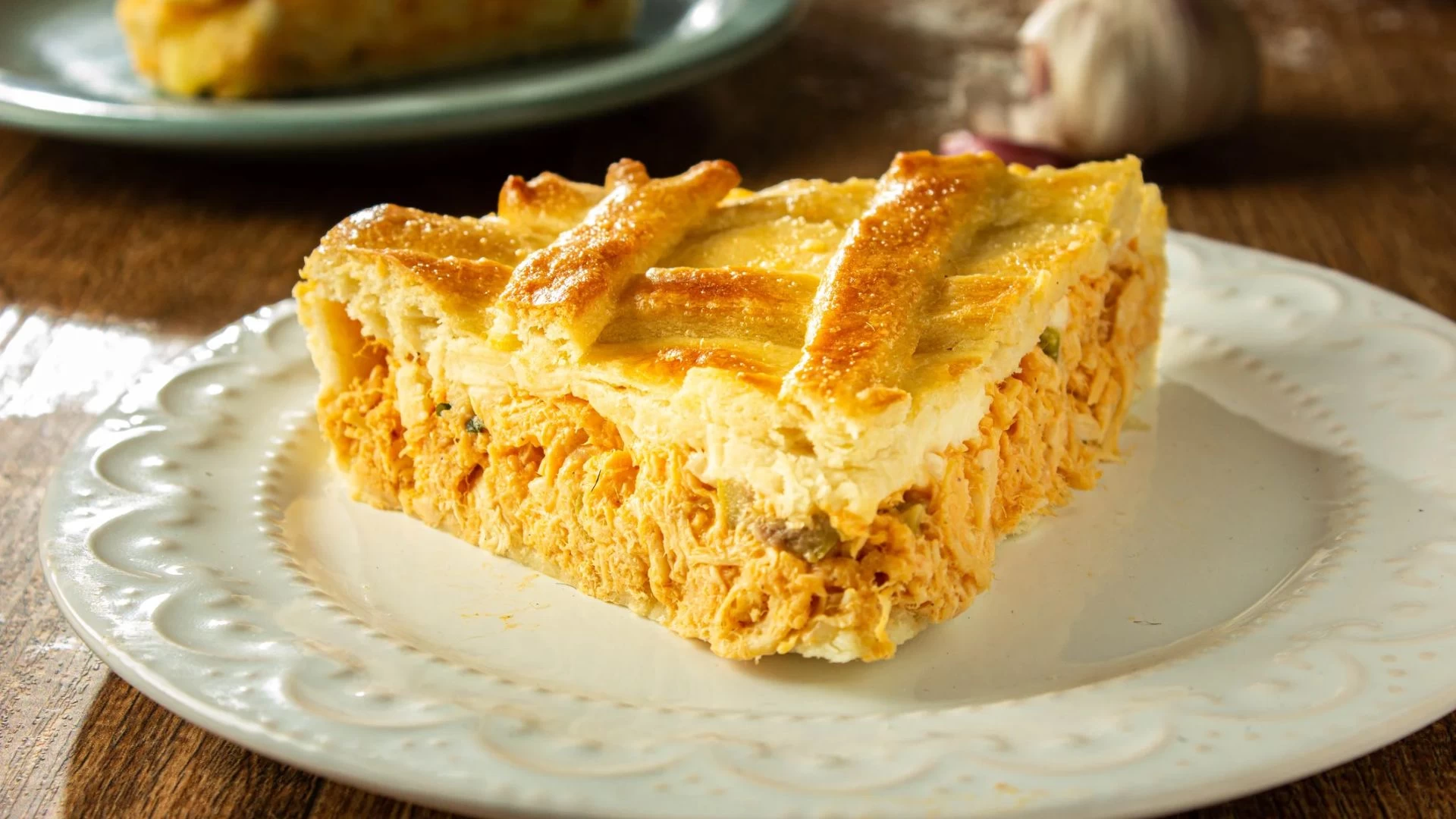 Torta frango e catupiry