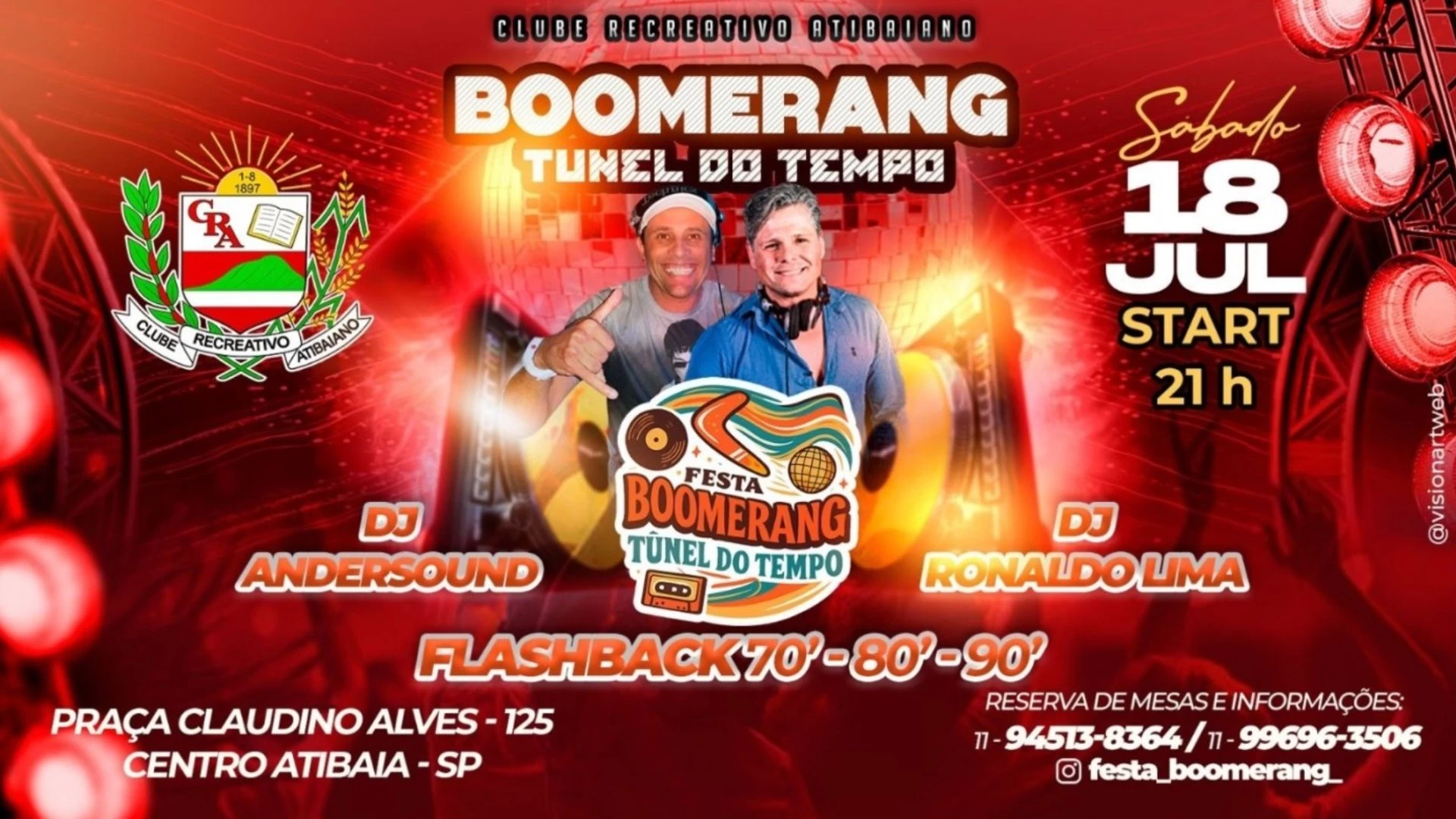 FESTA BOOMERANG TÚNEL DO TEMPO
